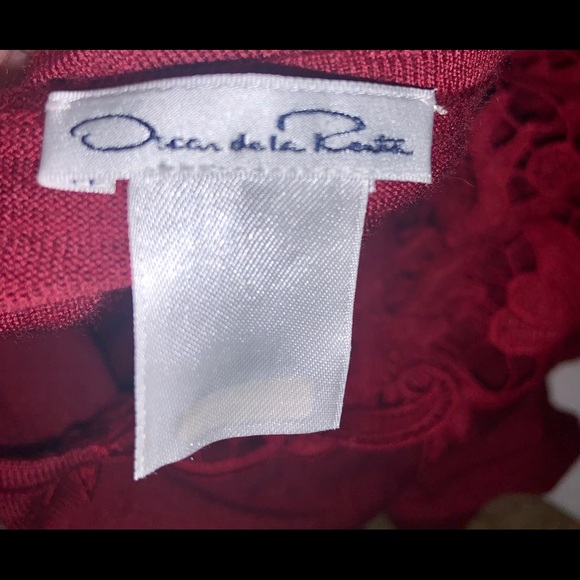 Oscar de la Renta burgundy cardigan - Picture 7 of 7